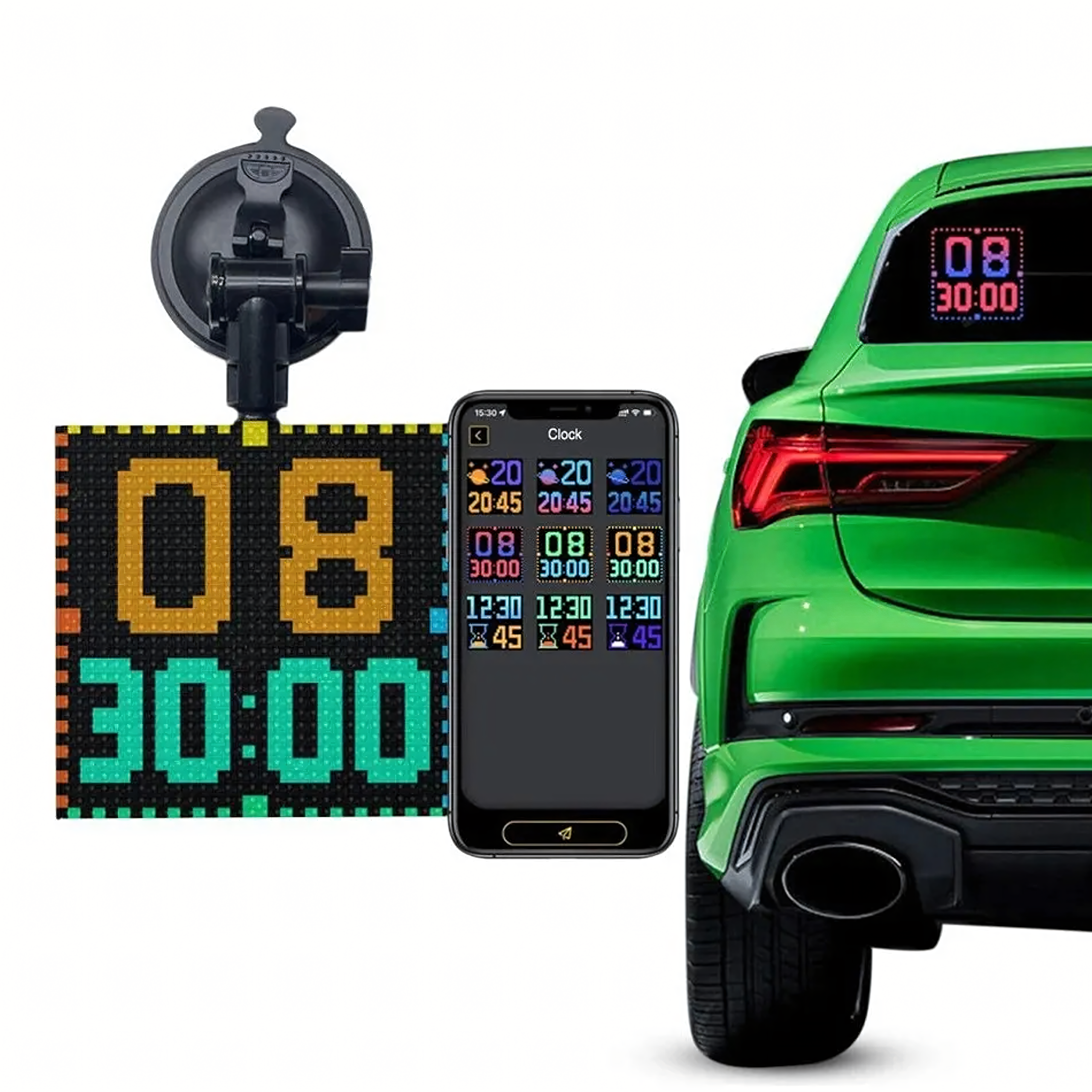 Nutikas LED-ekraan auto tagumise akna animatsioonide kuvamiseks