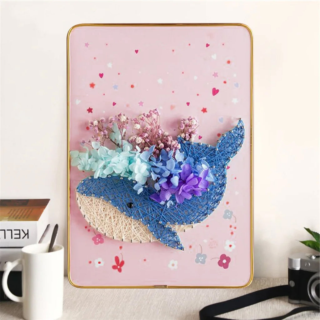 Loominguline komplekt niidikunstiks, Interroad tikkimine, LED-pilt raamiga 21x30 cm