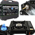 150 pcs Portable 2-in-1 Field Gas Camping Stove with Cartridges in Case