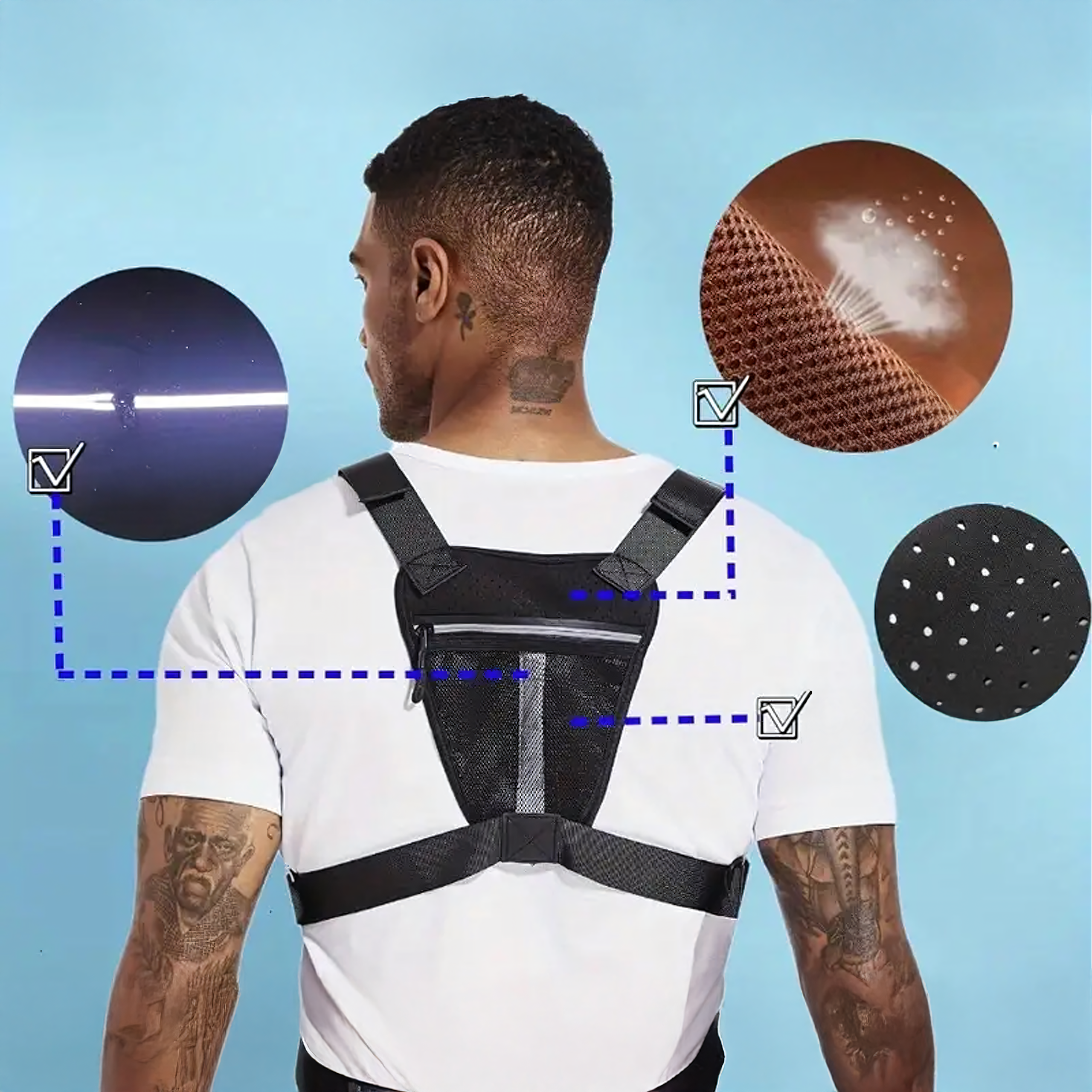 Taktikaline spordirinnakott jooksmiseks, varguskindel