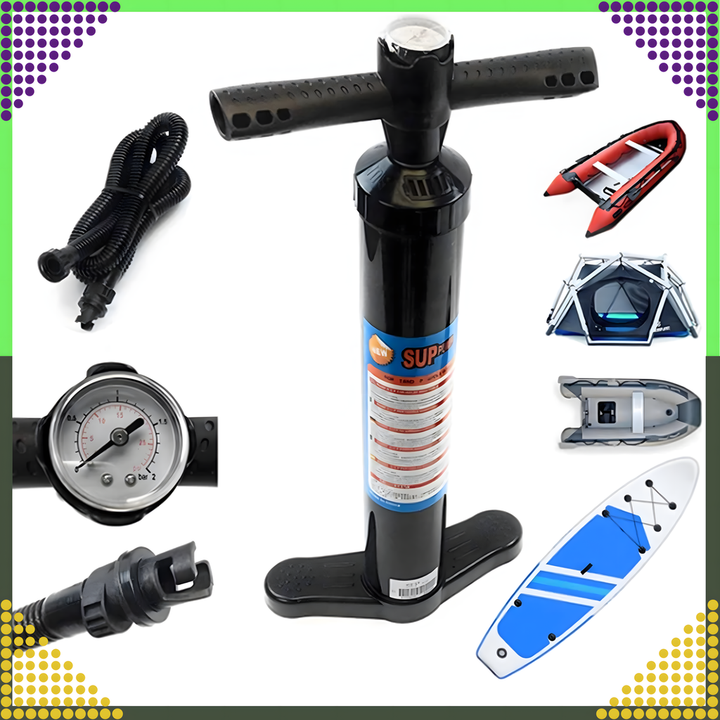 Kahepoolne käsipump pontoonmadratsitele, SUP laudadele, kajakidele, kiire