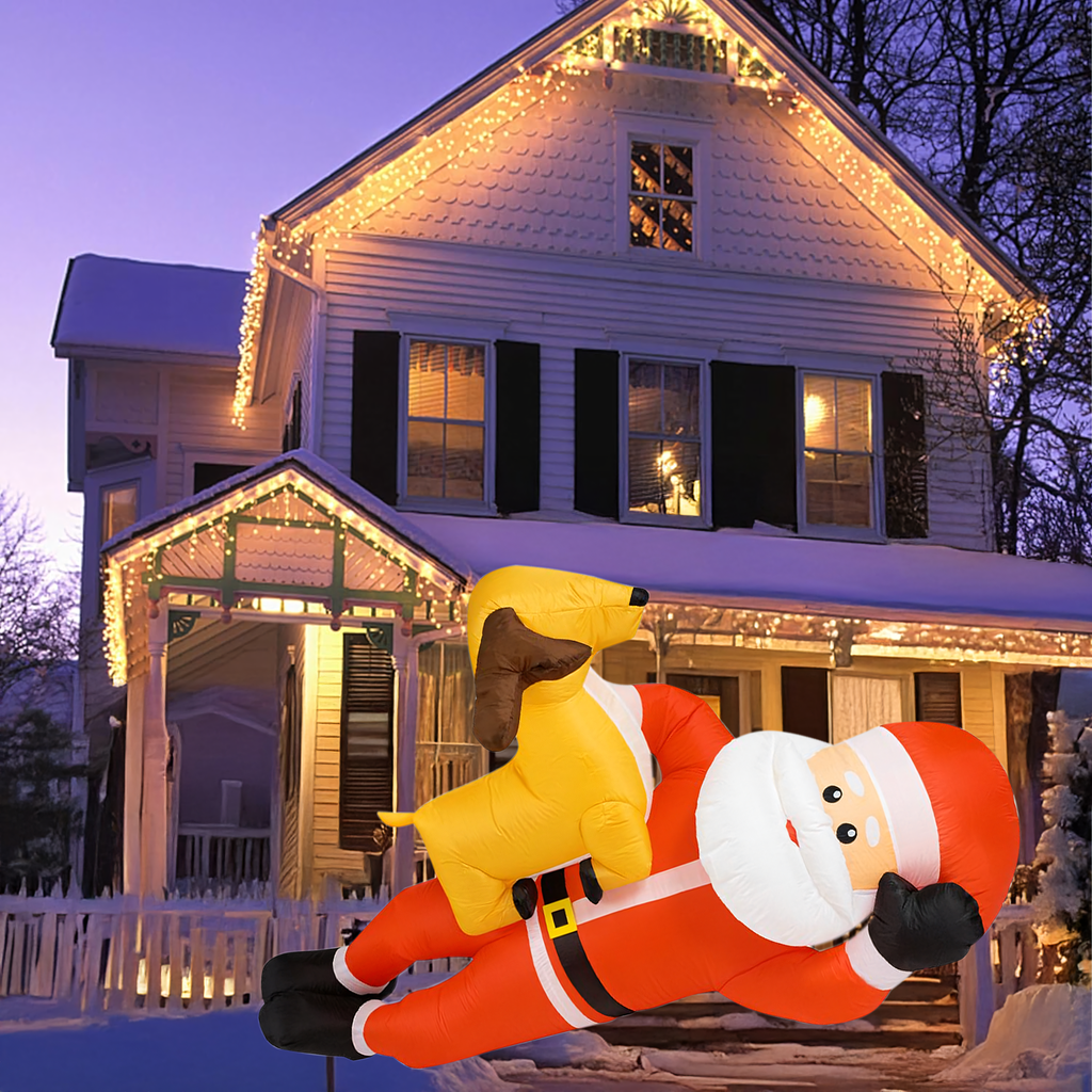 Täispuhutav jõuluvana põhjapõdraga 210cm jõulu Led valgus XXL