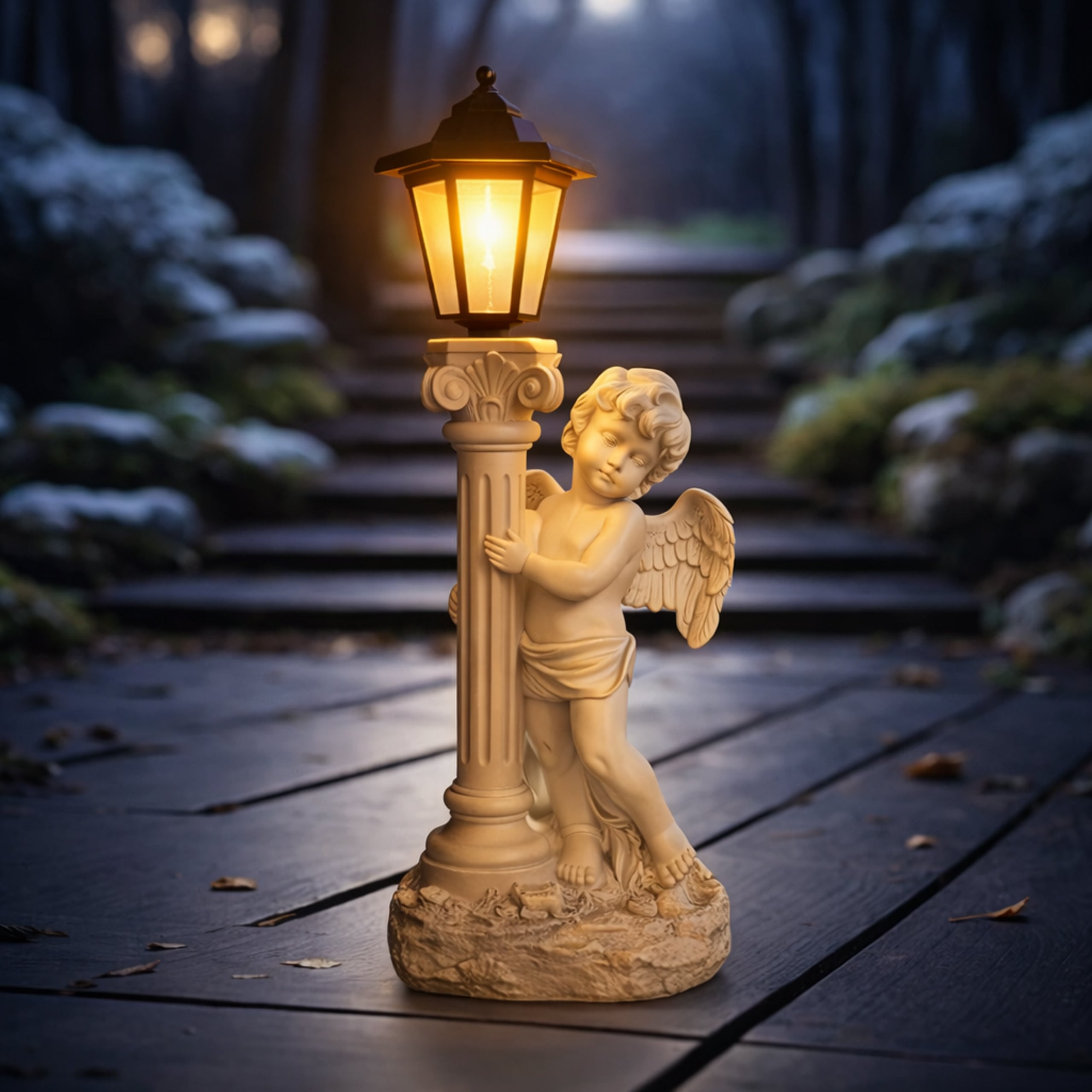 96x Solar LED Angel Figurine Candle Holder Decoration 49cm