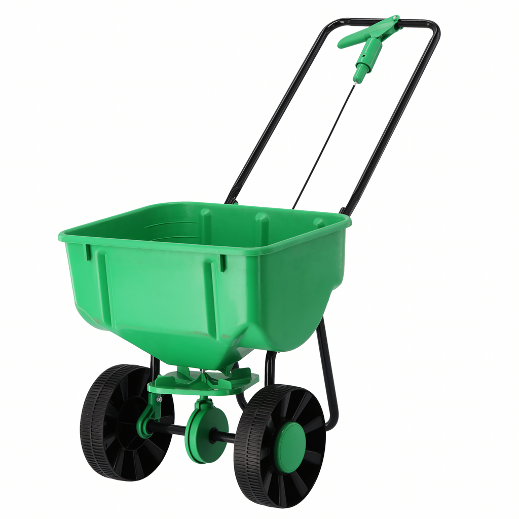 Universal Handheld Spreader for Fertilizers, Grass Seed, Sand, and Salt