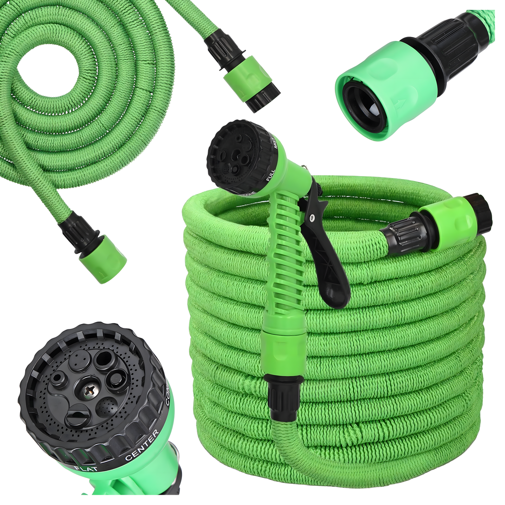 Expandable Flexible Garden Hose 1/2 inch 10-30m with Universal Connectors and Spray Gun (F14)