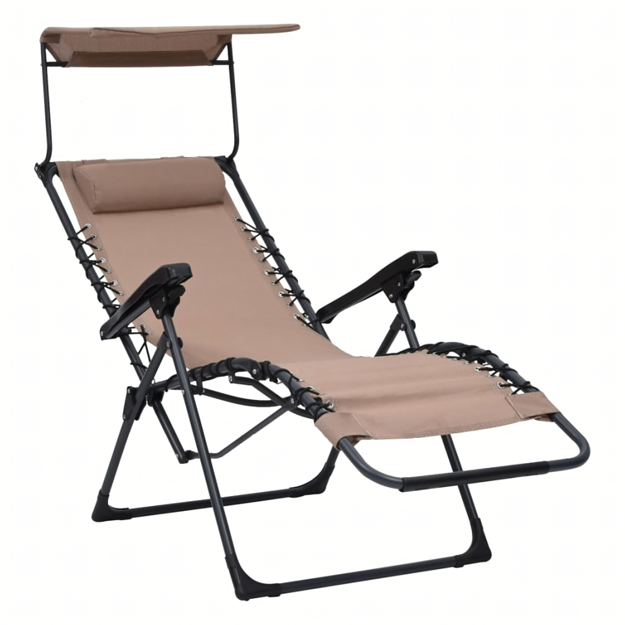 Zero Gravity Folding Garden Beach Chair with Canopy