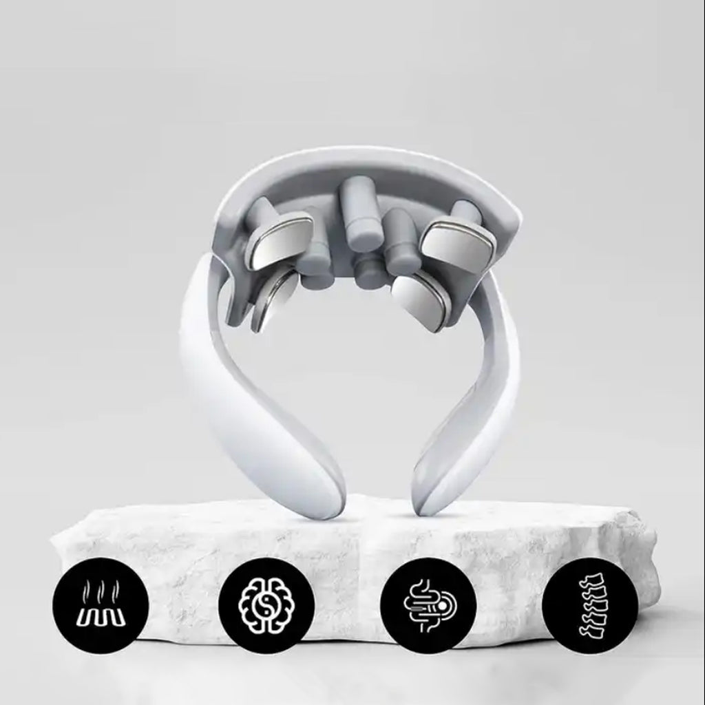 Wireless Pulsating Neck and Back Massager with Heating and EMS