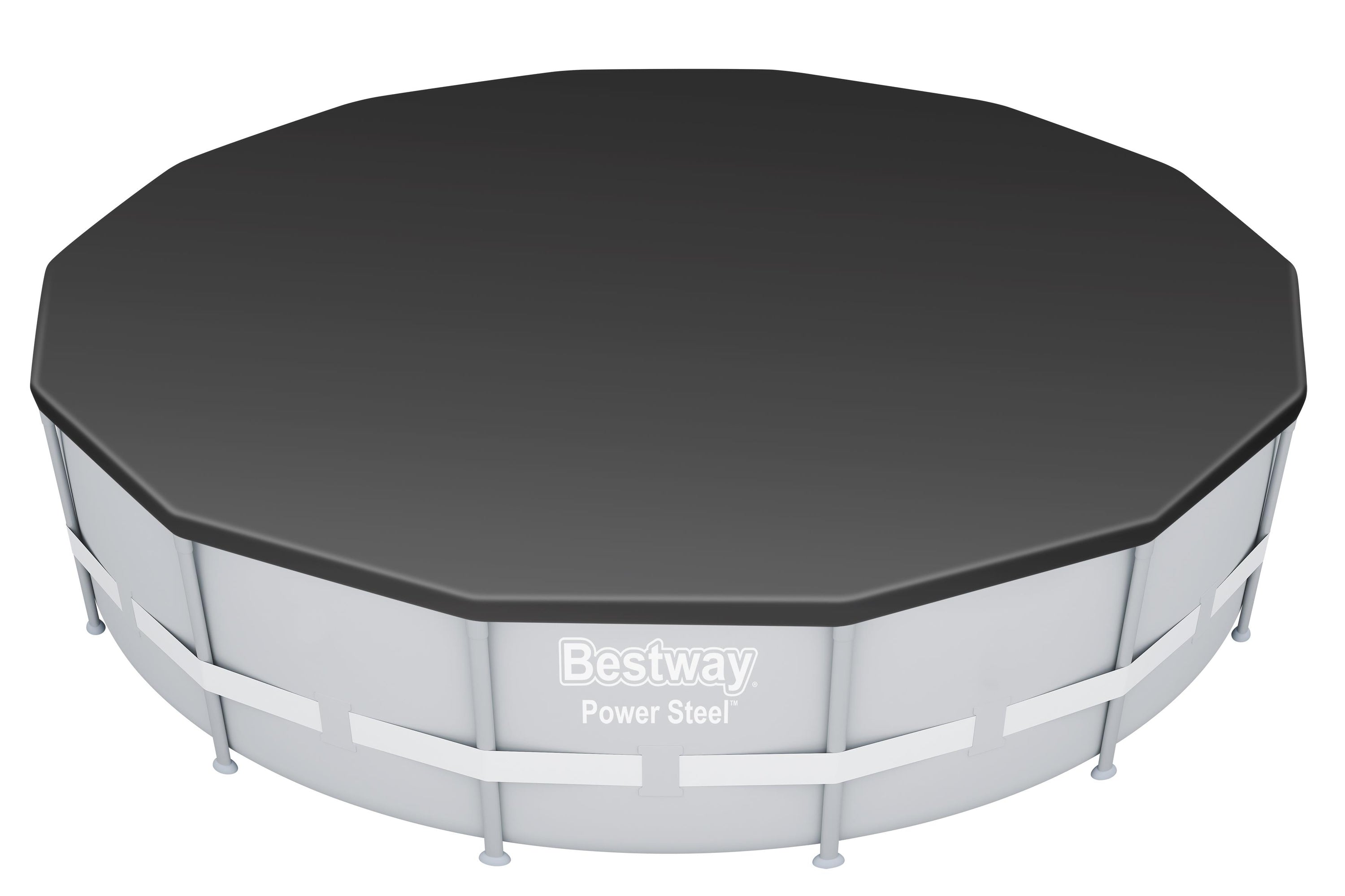 Bestway 58292 PVC basseinile kaitsekate, presendist, Ø 396cm, Black, ümmargune