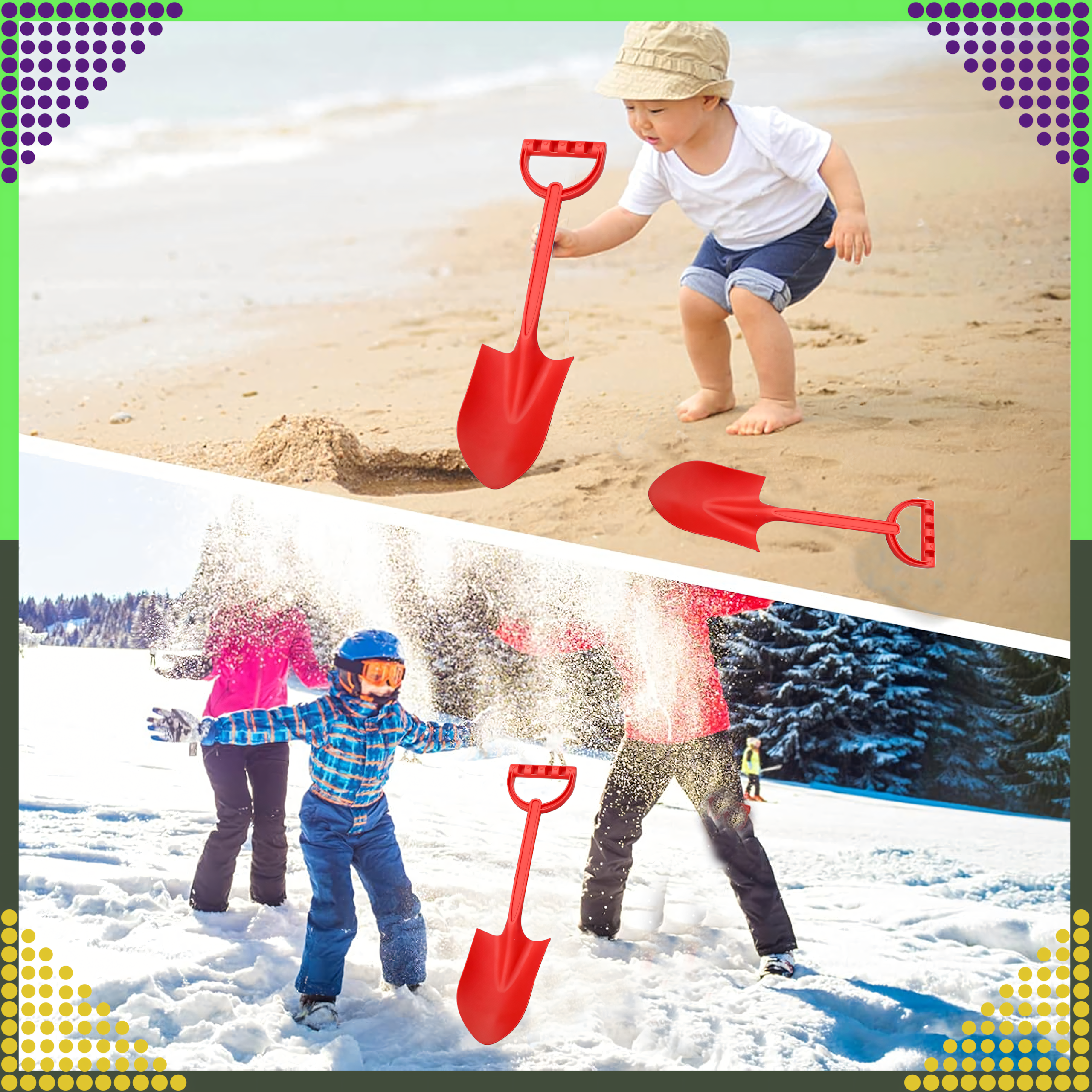 Labidas Liivalabidas rannale Liivakastidele Tugev suur XXL 64 cm