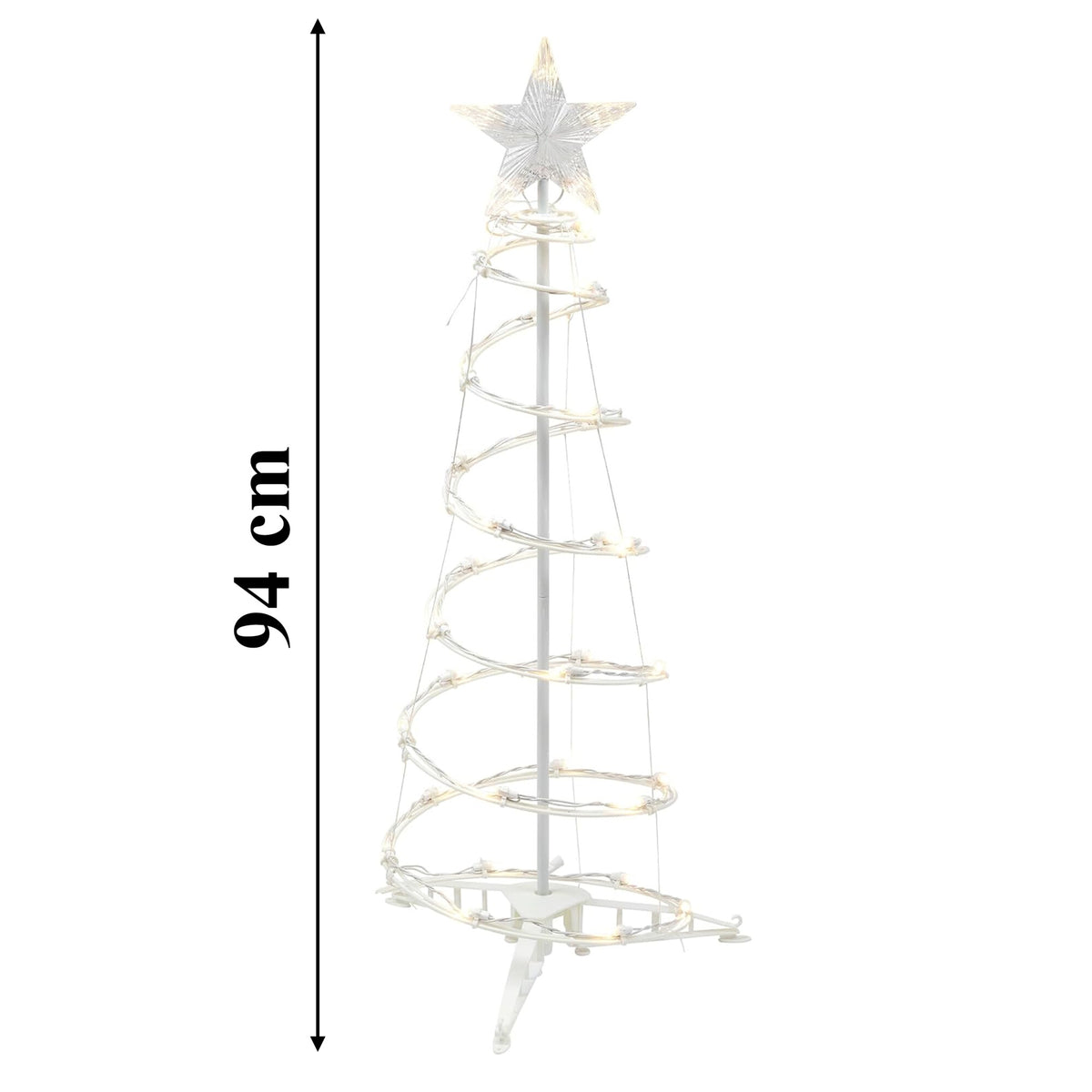 Spiraalne LED-jõulukuuse valgusdekoratsioon 94 cm RC-K-2872-15920