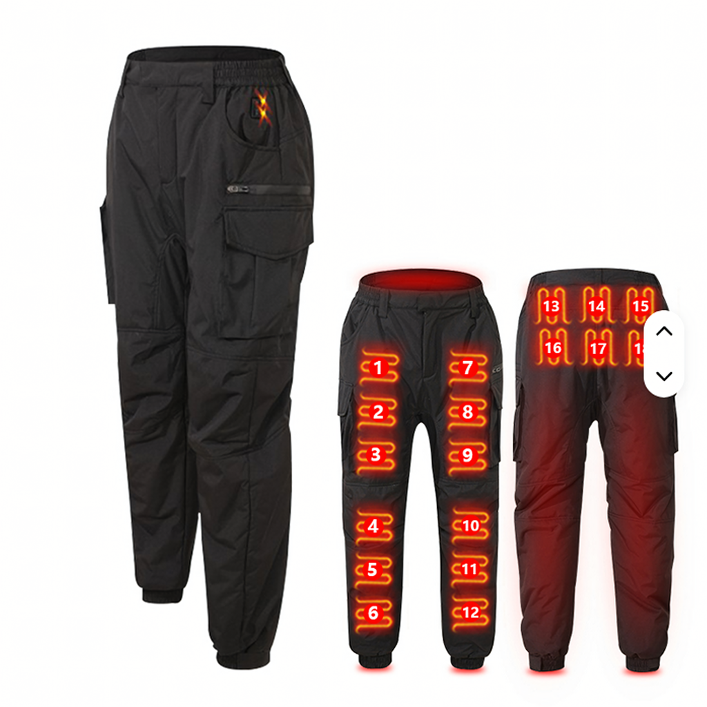 Soojuslikud püksid USB-soojendusega veekindlad cargo-püksid akupangaga talveks