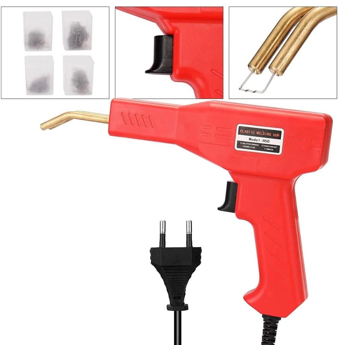 Plastic Repair Kit with Stainless Steel Clamps, 200 pcs, 50W