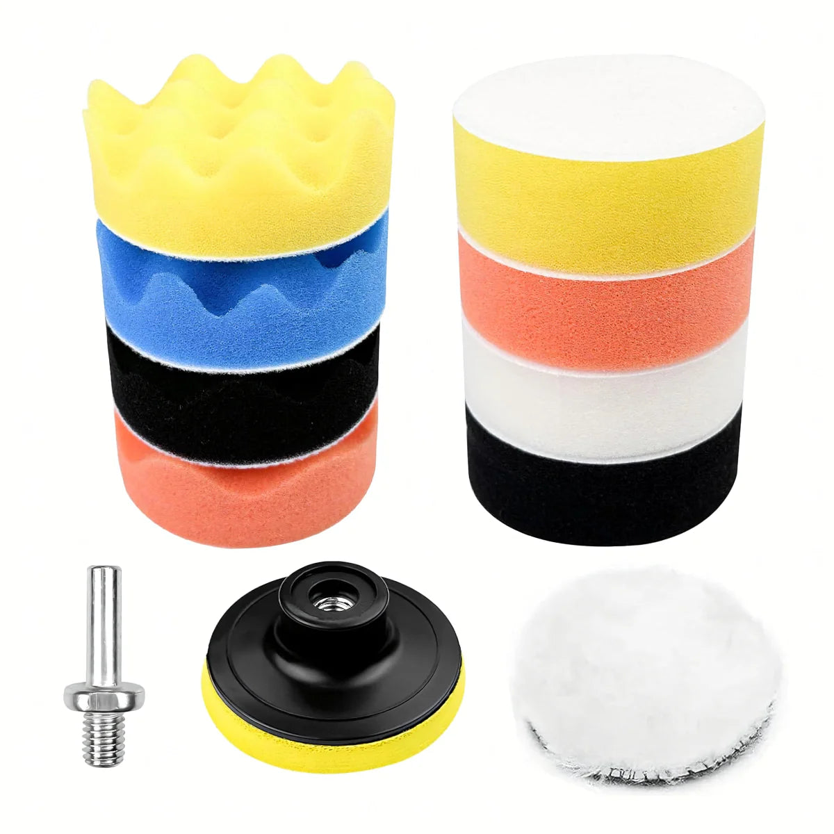 11-osaline 80mm poleerimispadjakeste ja käsnade komplekt trellile (80 mm)