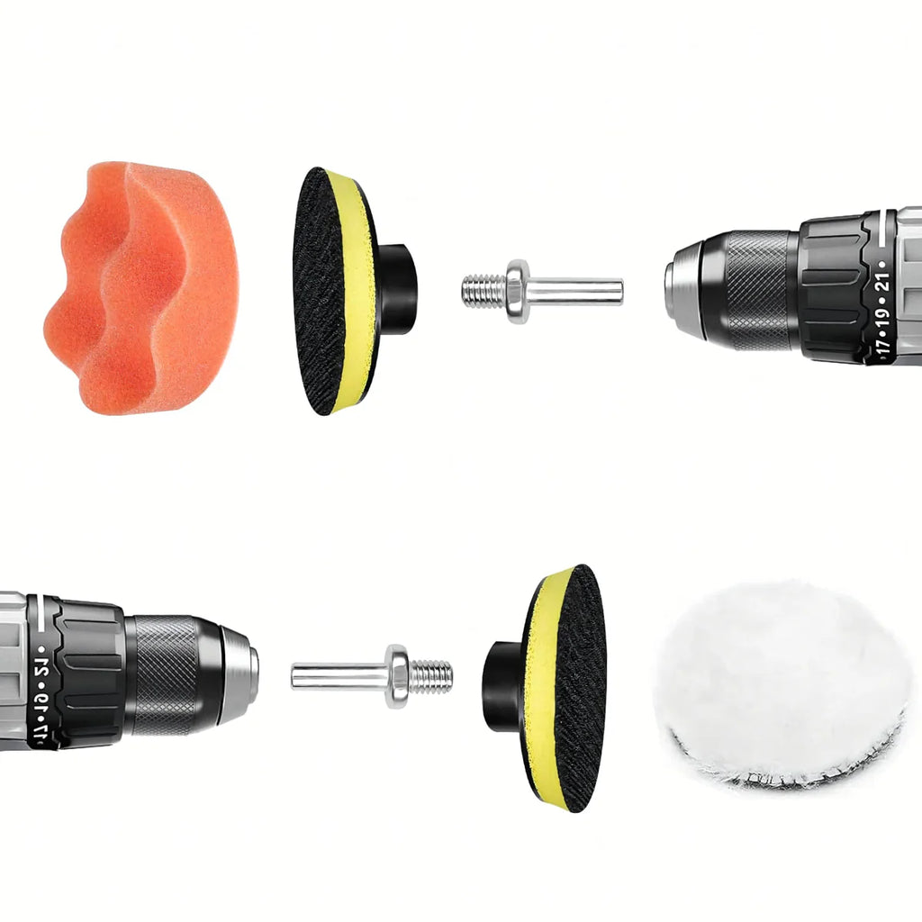 11-osaline 80mm poleerimispadjakeste ja käsnade komplekt trellile (80 mm)