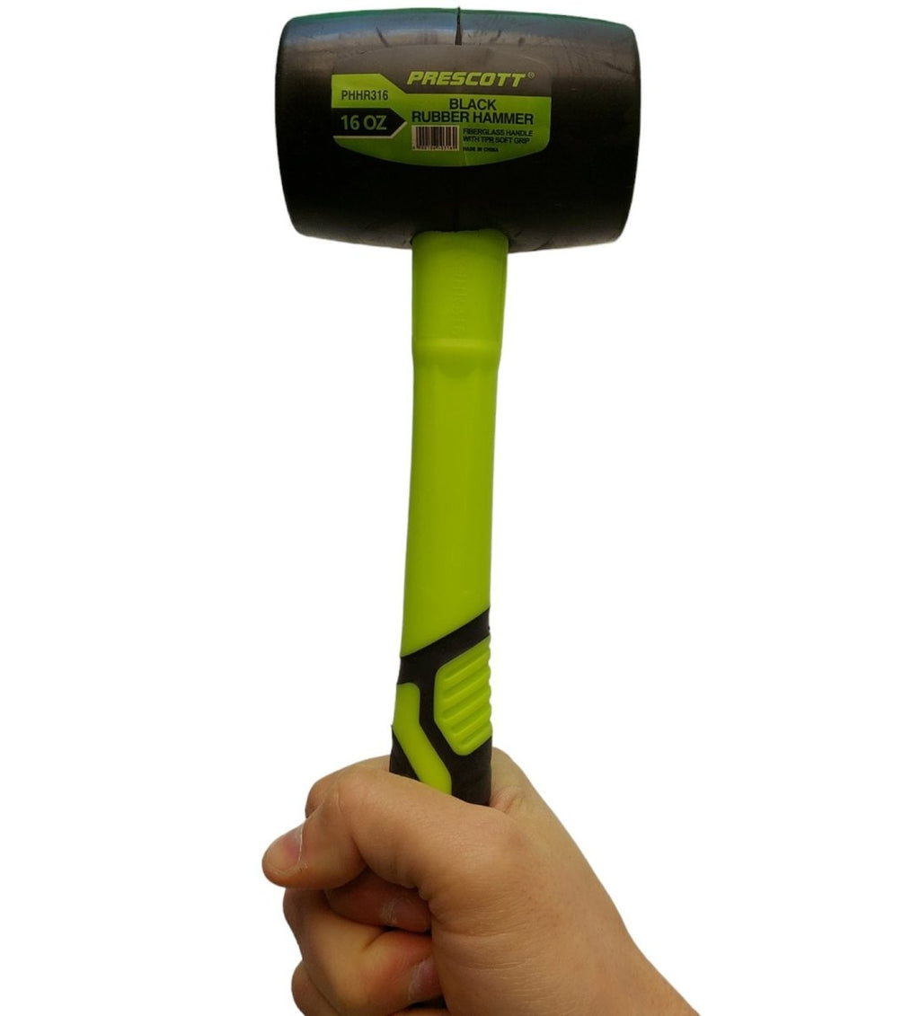 Prescott 16 oz kummist haamer klaaskiust käepidemega (45 kg)