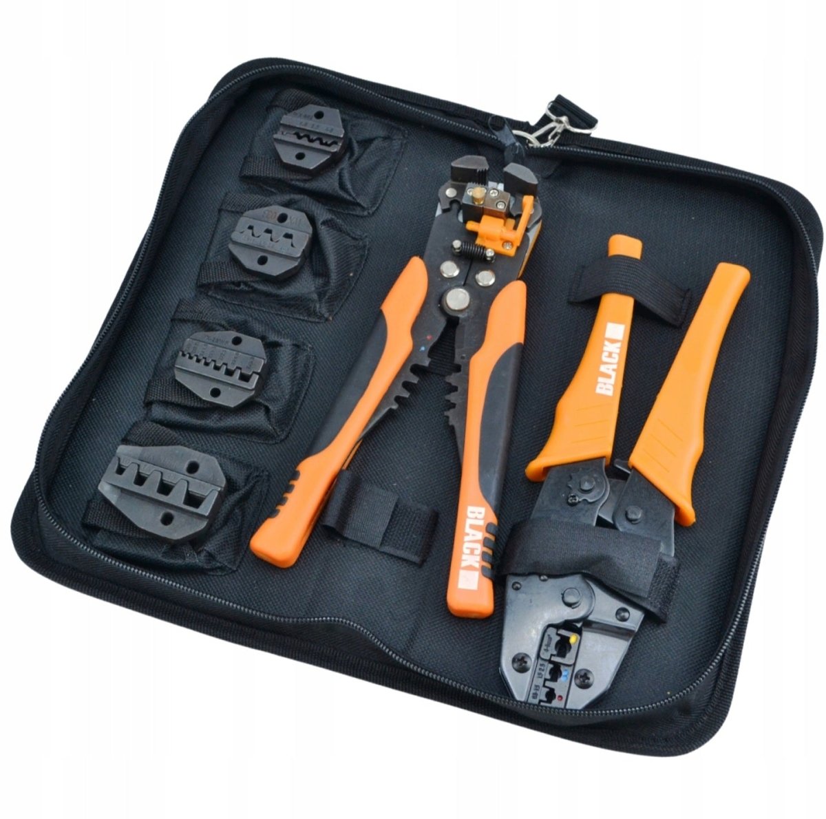 Pressimistööriistade komplekt ühendustele 5 matriitsiga 10-35 mm ja isolatsiooni eemaldaja 0,2-6 mm