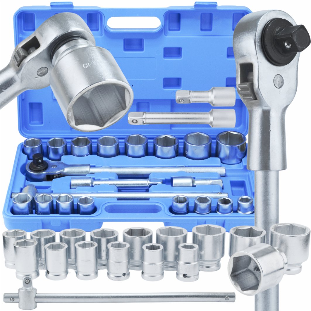Professionaalne 21-osaline 3/4" padrunvõtmete komplekt 19-50mm CRV teras
