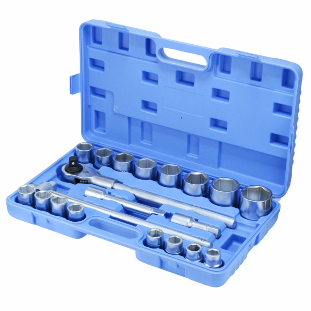 Professional 21-Piece 3/4" Socket Wrench Set 19-50mm CRV Steel