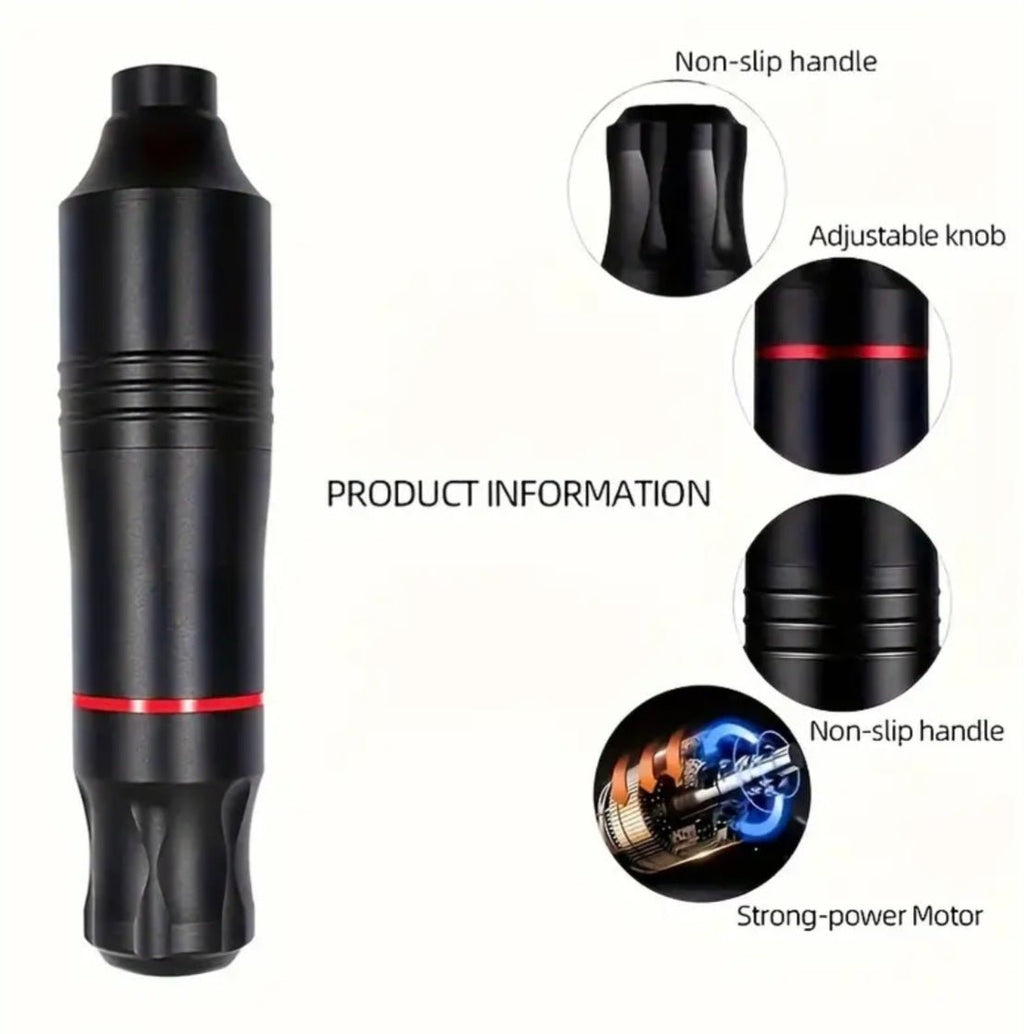 Professionaalne pöörlev tätoveerimiskomplekt toiteplokiga 220V-240V