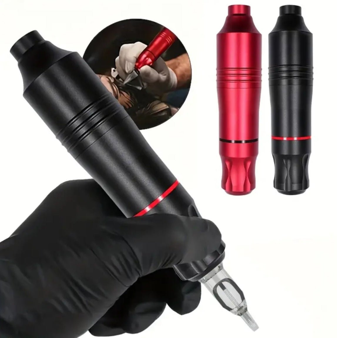 Professionaalne pöörlev tätoveerimiskomplekt toiteplokiga 220V-240V