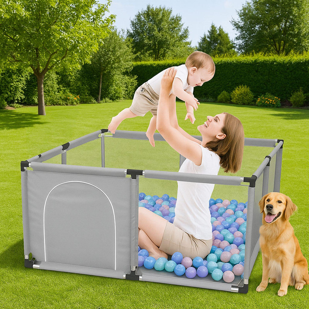 Children's Playpen with Foldable Ball Pit 126x126cm