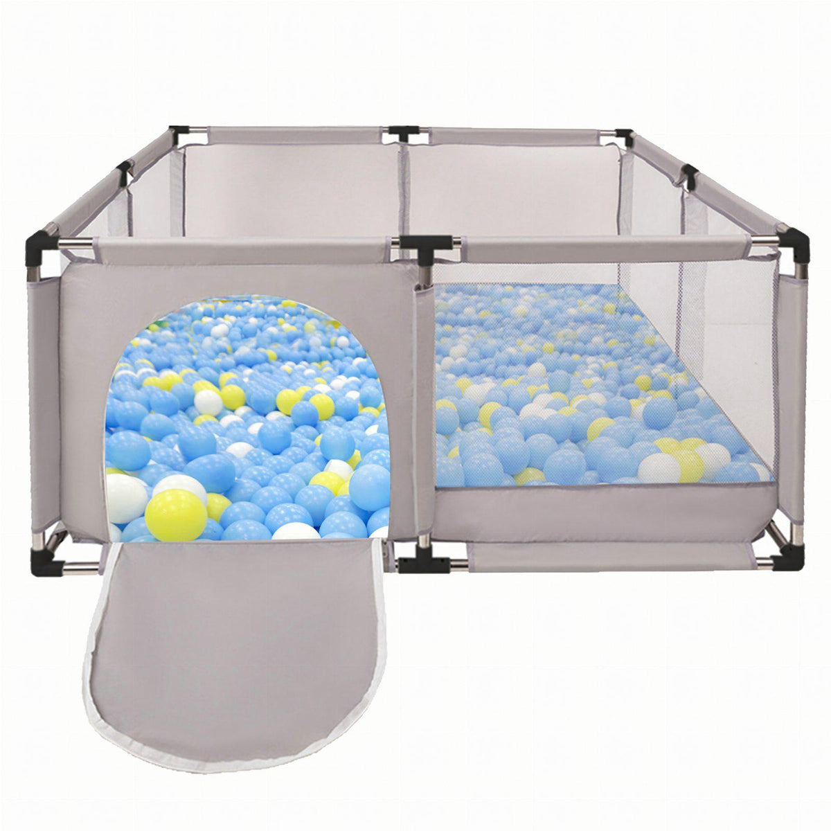 Children's Playpen with Foldable Ball Pit 126x126cm
