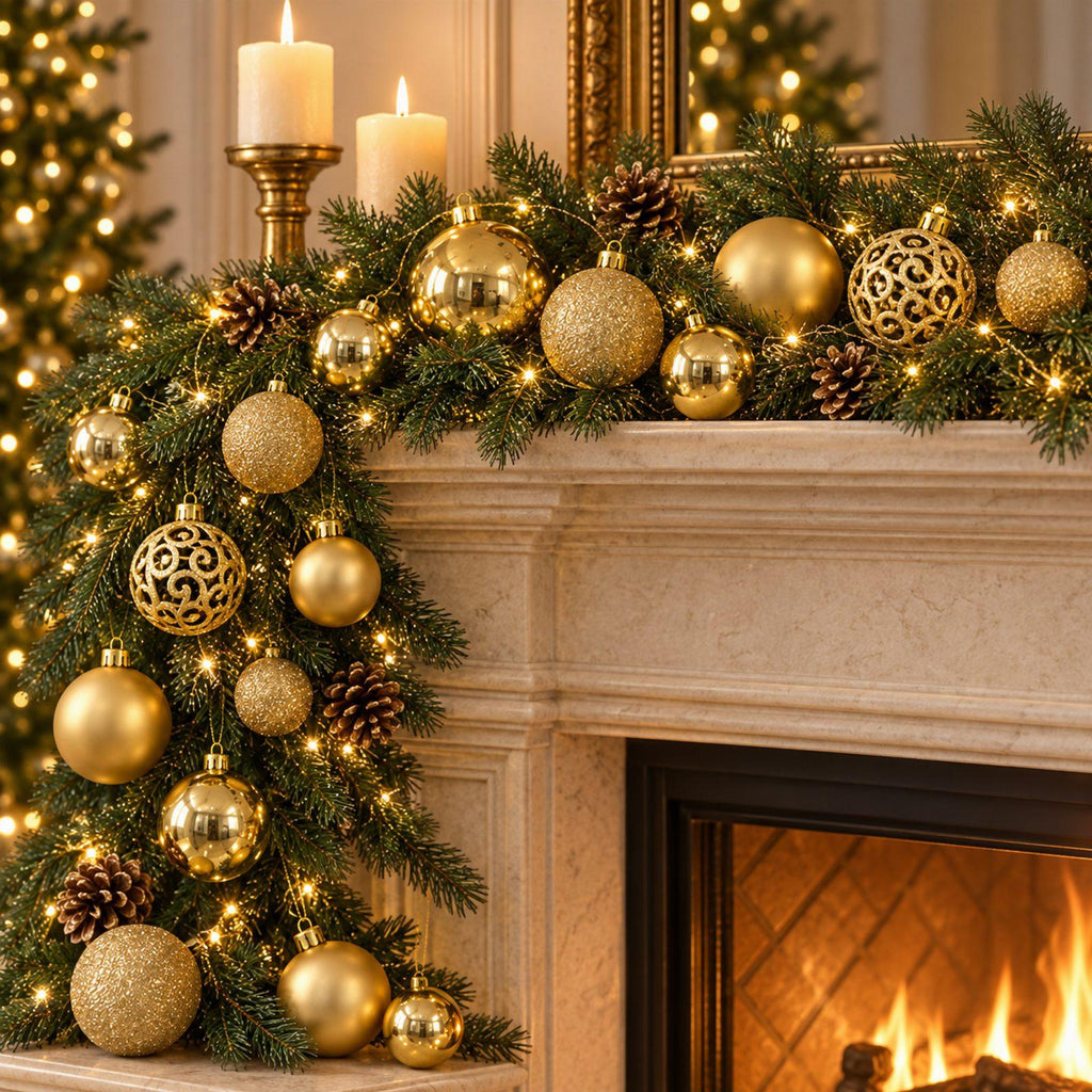 Shatterproof Decorative Christmas Baubles Set 100 pcs