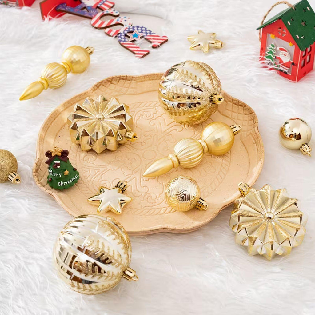 Shatterproof Decorative Christmas Baubles Set 52 pcs