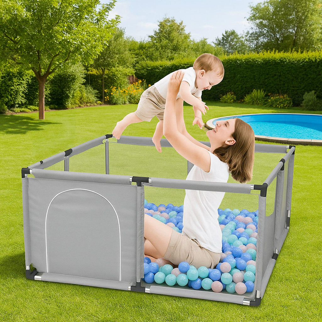 Children's Playpen with Foldable Ball Pit 126x126cm
