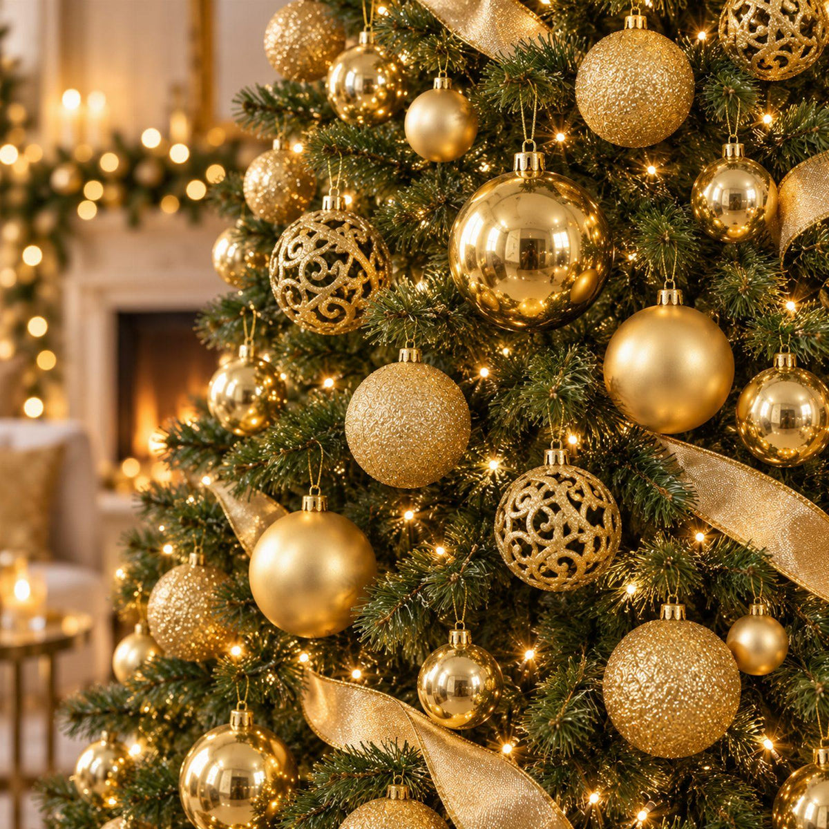 Shatterproof Decorative Christmas Baubles Set 100 pcs