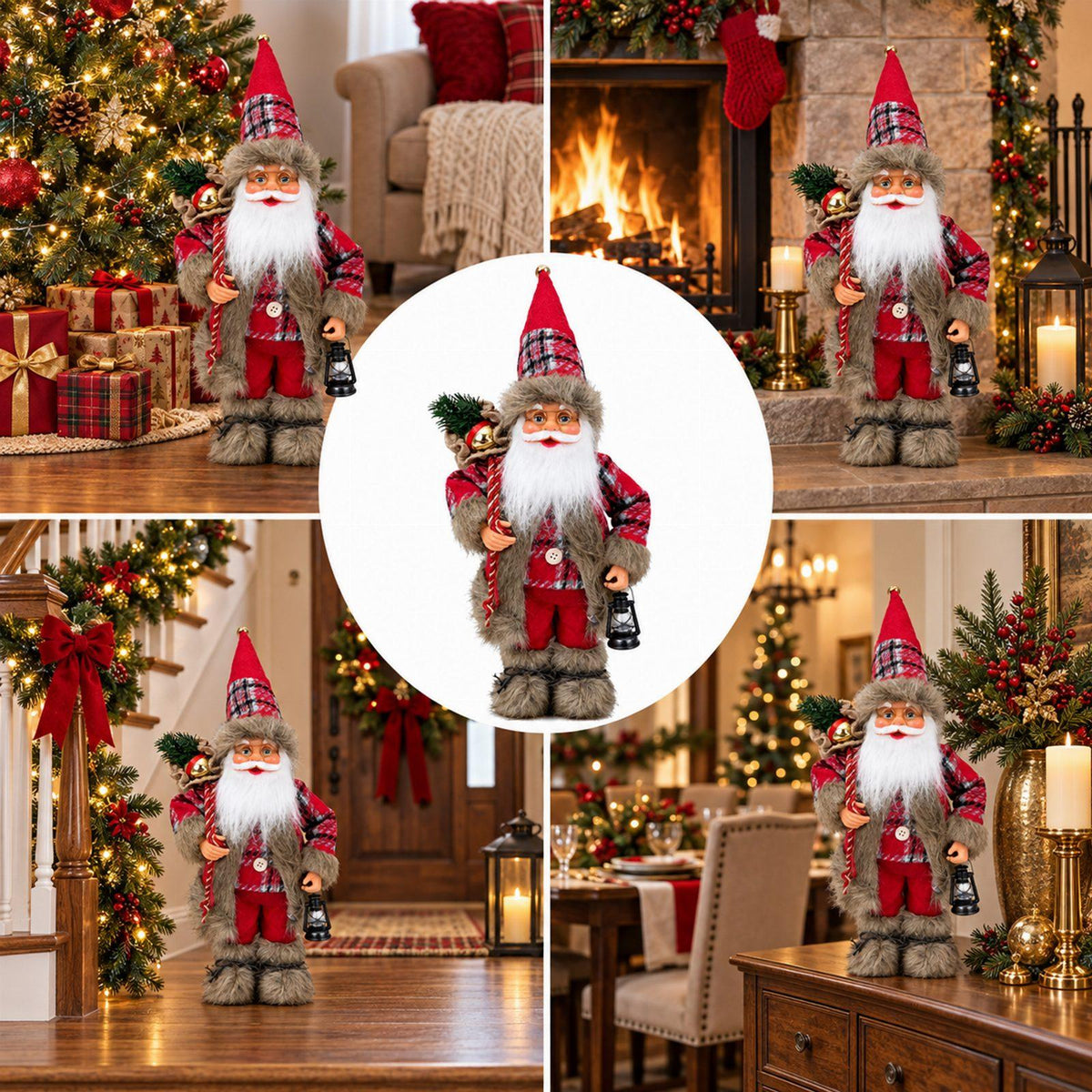 Premium Scandinavian Santa Claus Christmas Figurine 60 cm