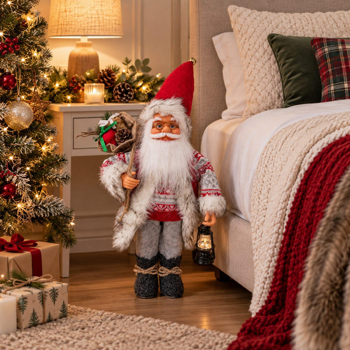 Premium Scandinavian Santa Claus Christmas Figurine 60 cm