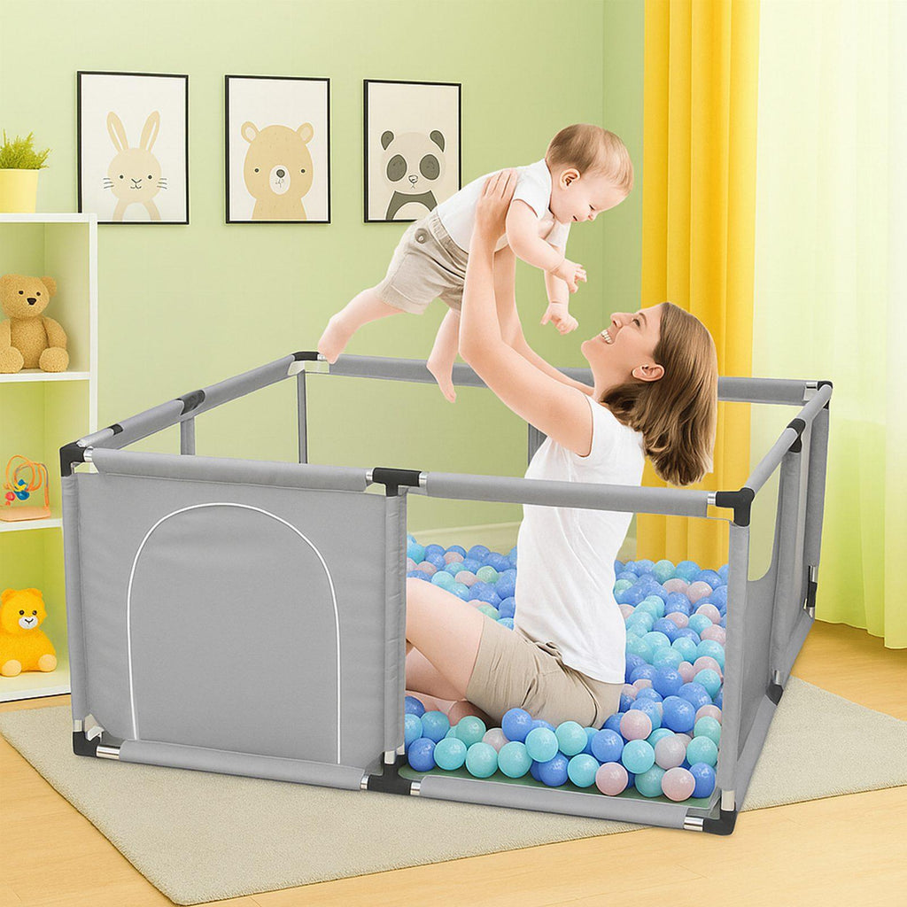 Children's Playpen with Foldable Ball Pit 126x126cm