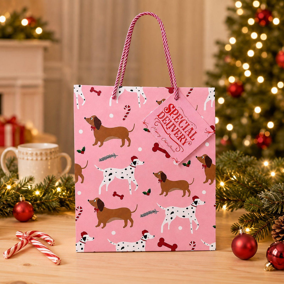 Christmas Gift Bag for Santa Presents under the Christmas Tree