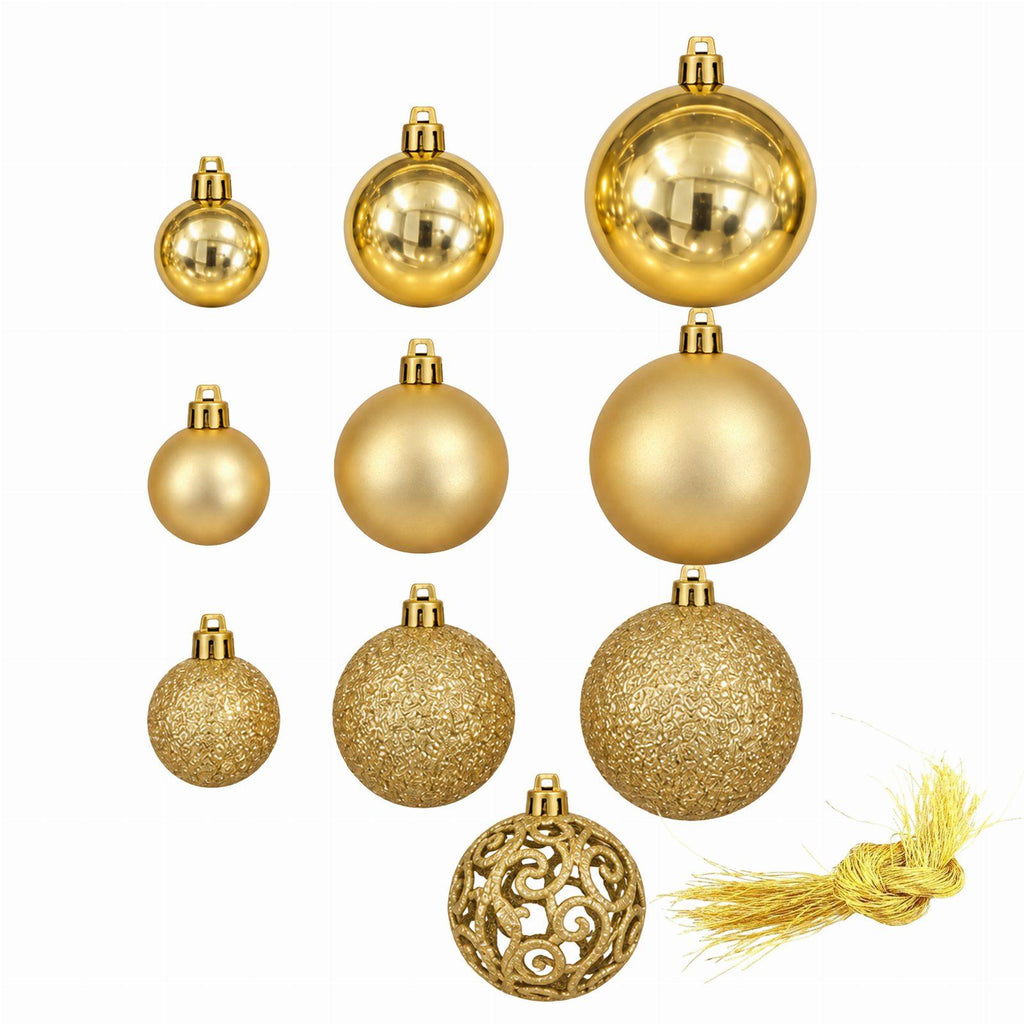 Shatterproof Decorative Christmas Baubles Set 100 pcs