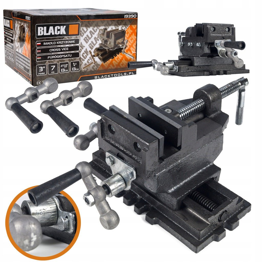 Black ristliuguriga kahe teljega masinapinkide kruustangid, 100 mm