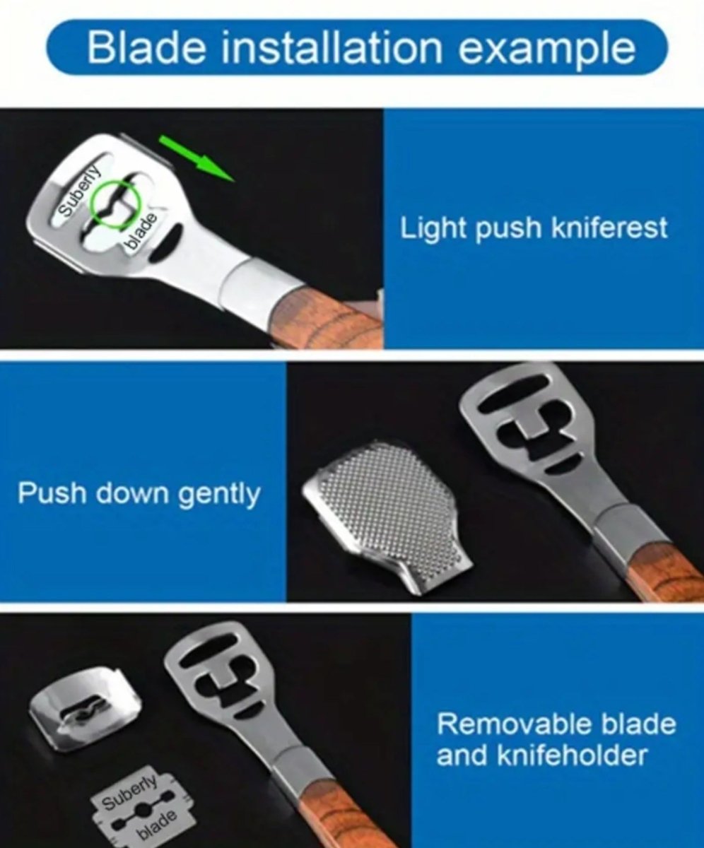 Roostevabast terasest paksu nahapaksendi eemaldaja koos 10 varutera (10 tk)