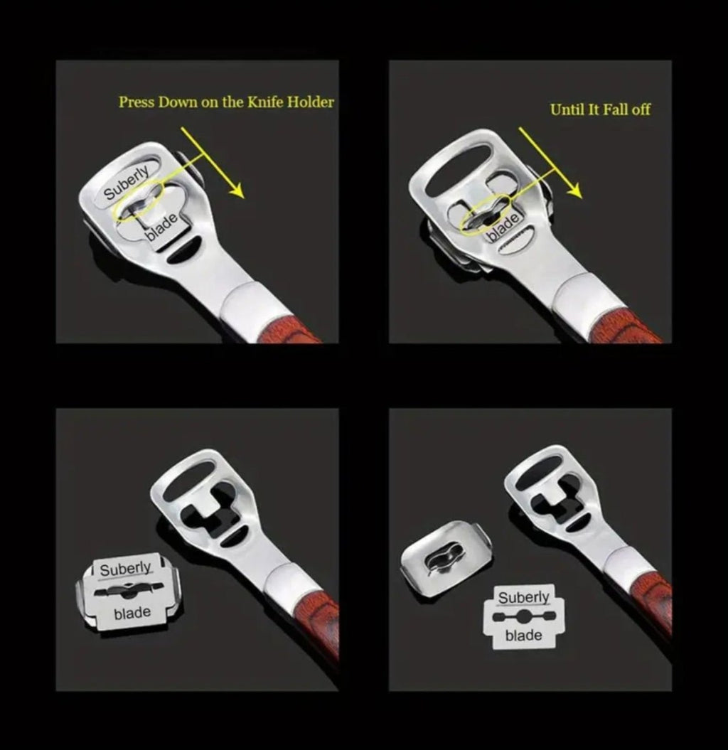 Roostevabast terasest paksu nahapaksendi eemaldaja koos 10 varutera (10 tk)