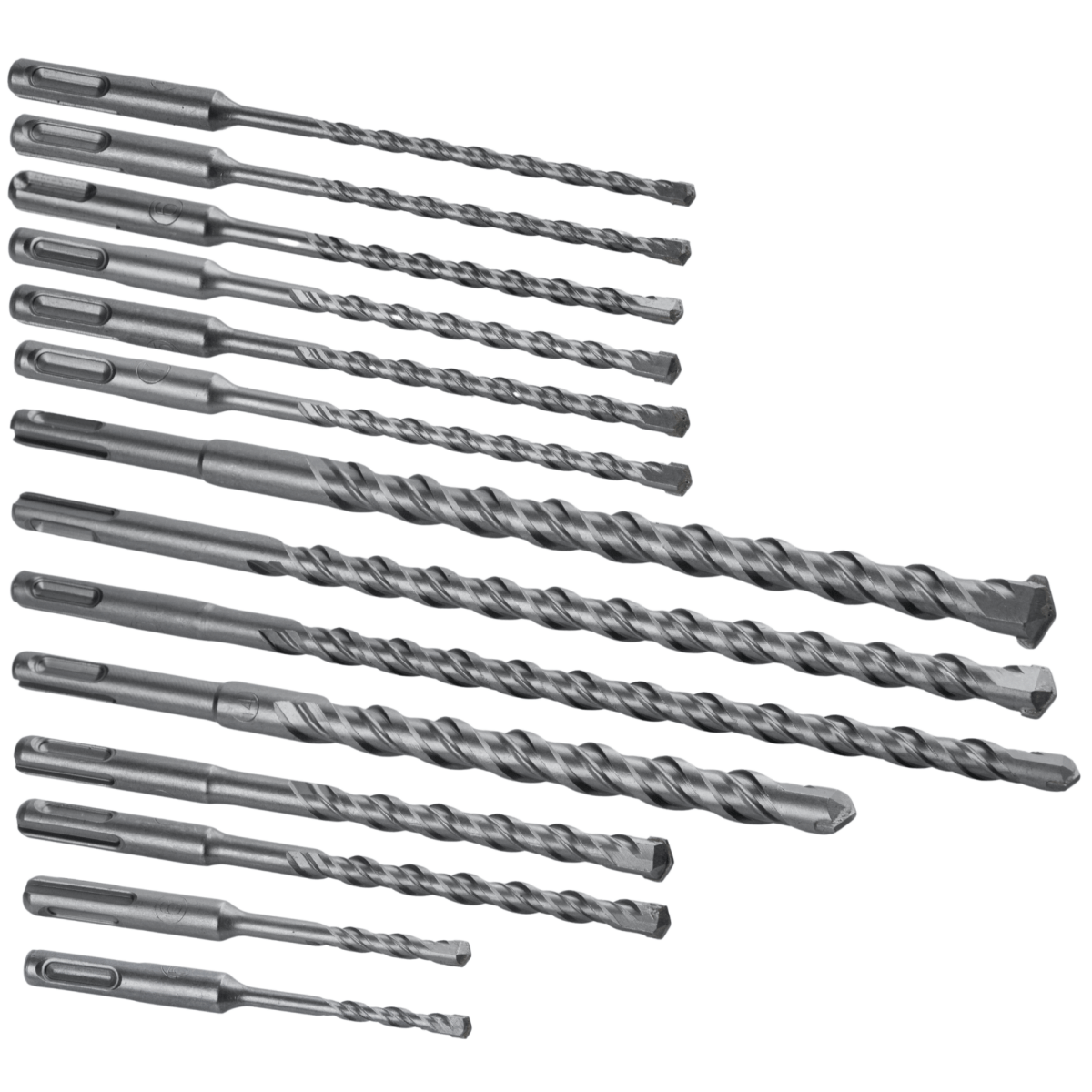 Black SDS Plus Drill and Chisel Set, 17 Pieces