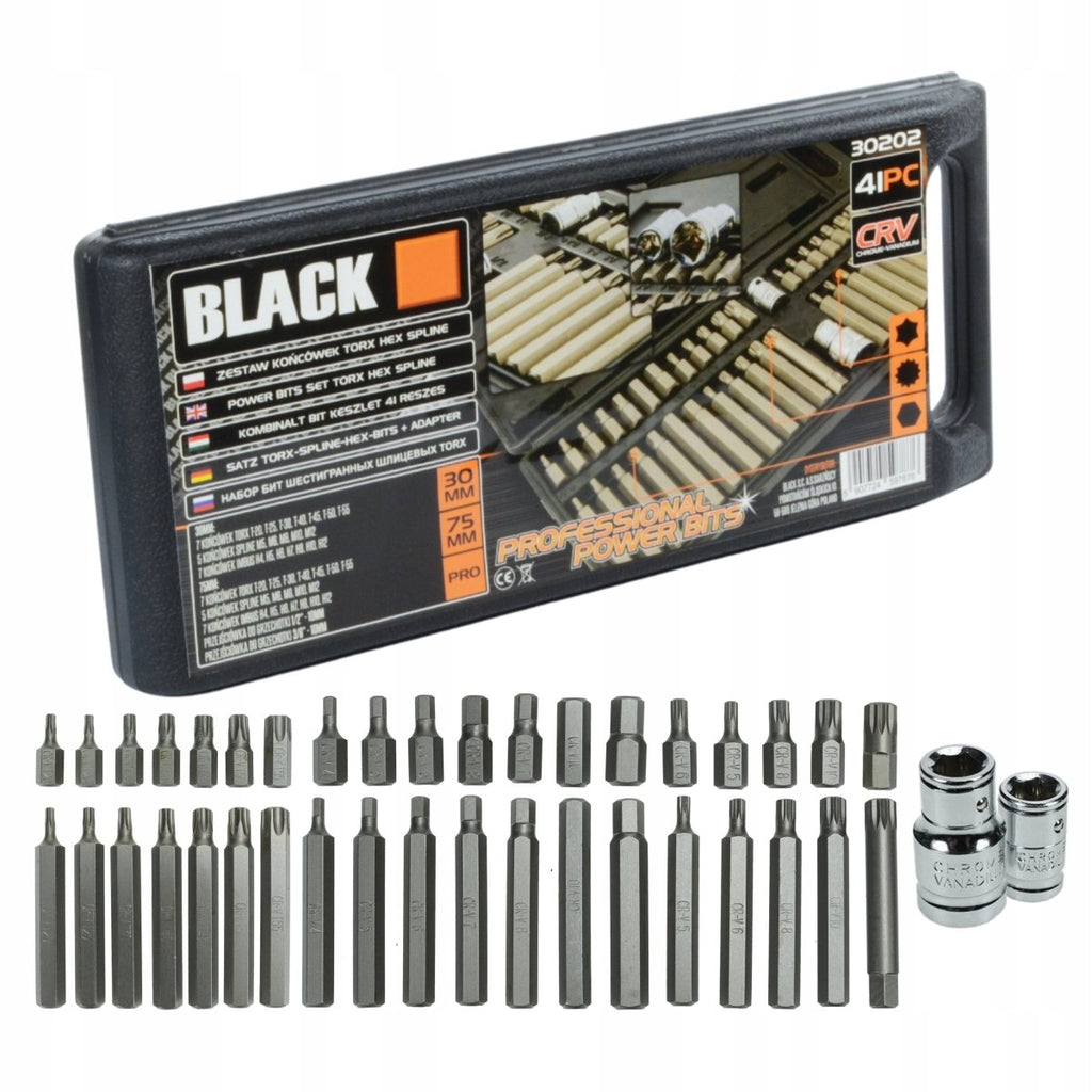 40-Piece Star, Hex & Torx Bit Set with Case