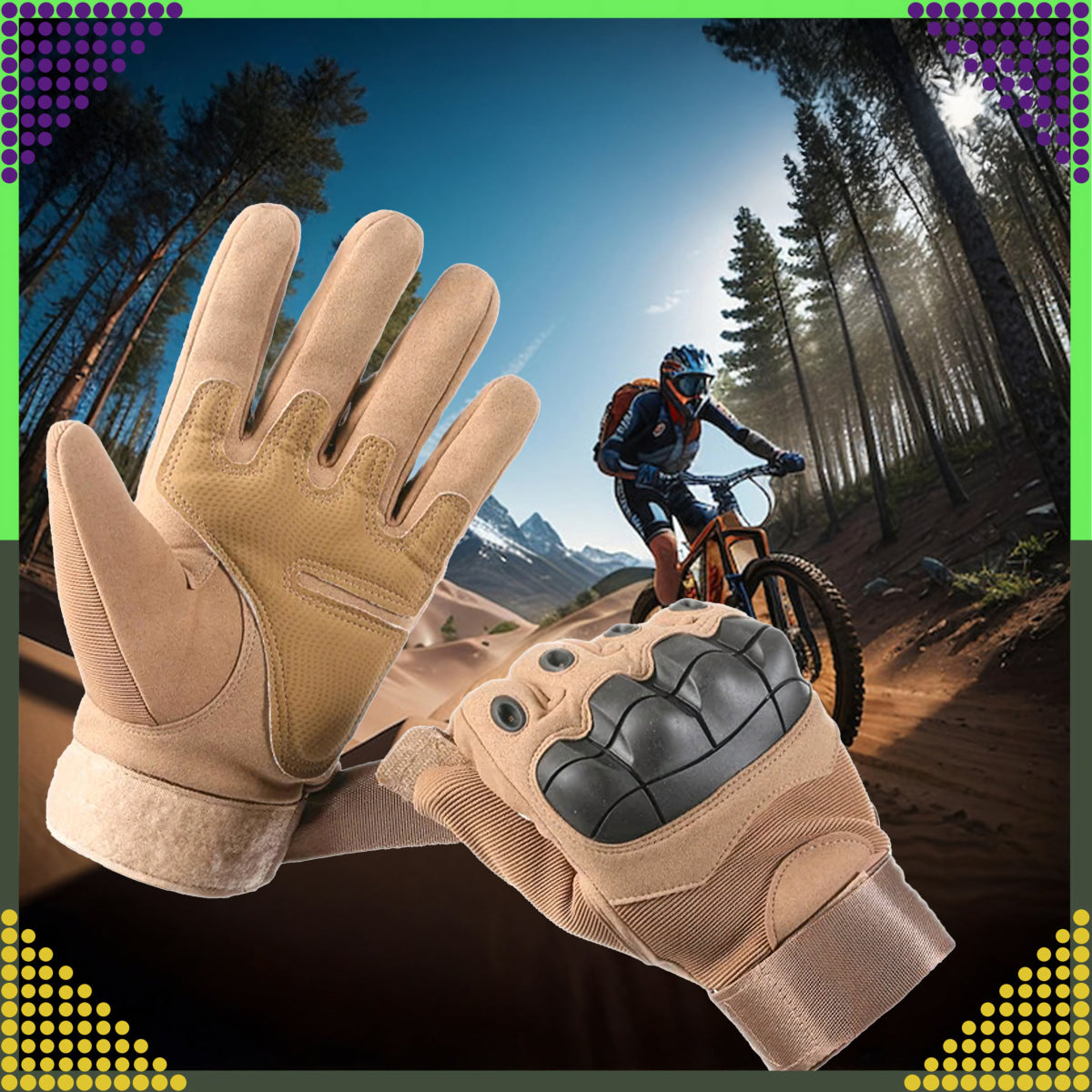 Taktikalised töö - ja motokindad L – puuteekraan, kaitsesõrmenukid - Ostuklikk