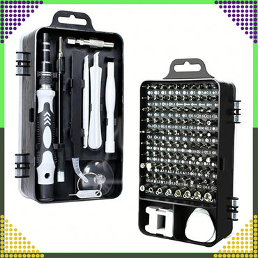 Täpsus - kruvikeerajate komplekt 115 - osaline – Torx, PH, PZ, Hex, Bitid + abivahendid - Ostuklikk