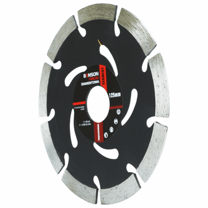 Teemantketas 125 mm nurklihvijale (22,2 mm) – BENSON by BLACK, laserkeevitatud, kuivlõikus, EN13236 - Ostuklikk