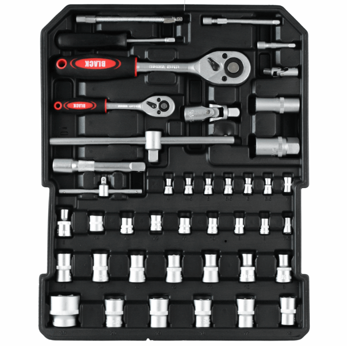 419-tk Black tööriistakomplekt koos padrunvõtmete ja kohvriga