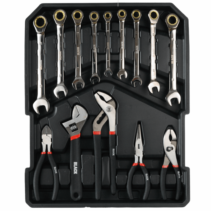 419-tk Black tööriistakomplekt koos padrunvõtmete ja kohvriga