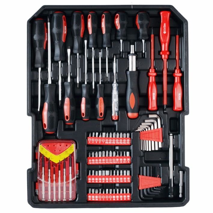 419-tk Black tööriistakomplekt koos padrunvõtmete ja kohvriga