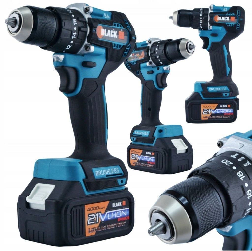 Black 21V juhtmeta 5in1 tööriistakomplekt 4 akuga ja tarvikutega