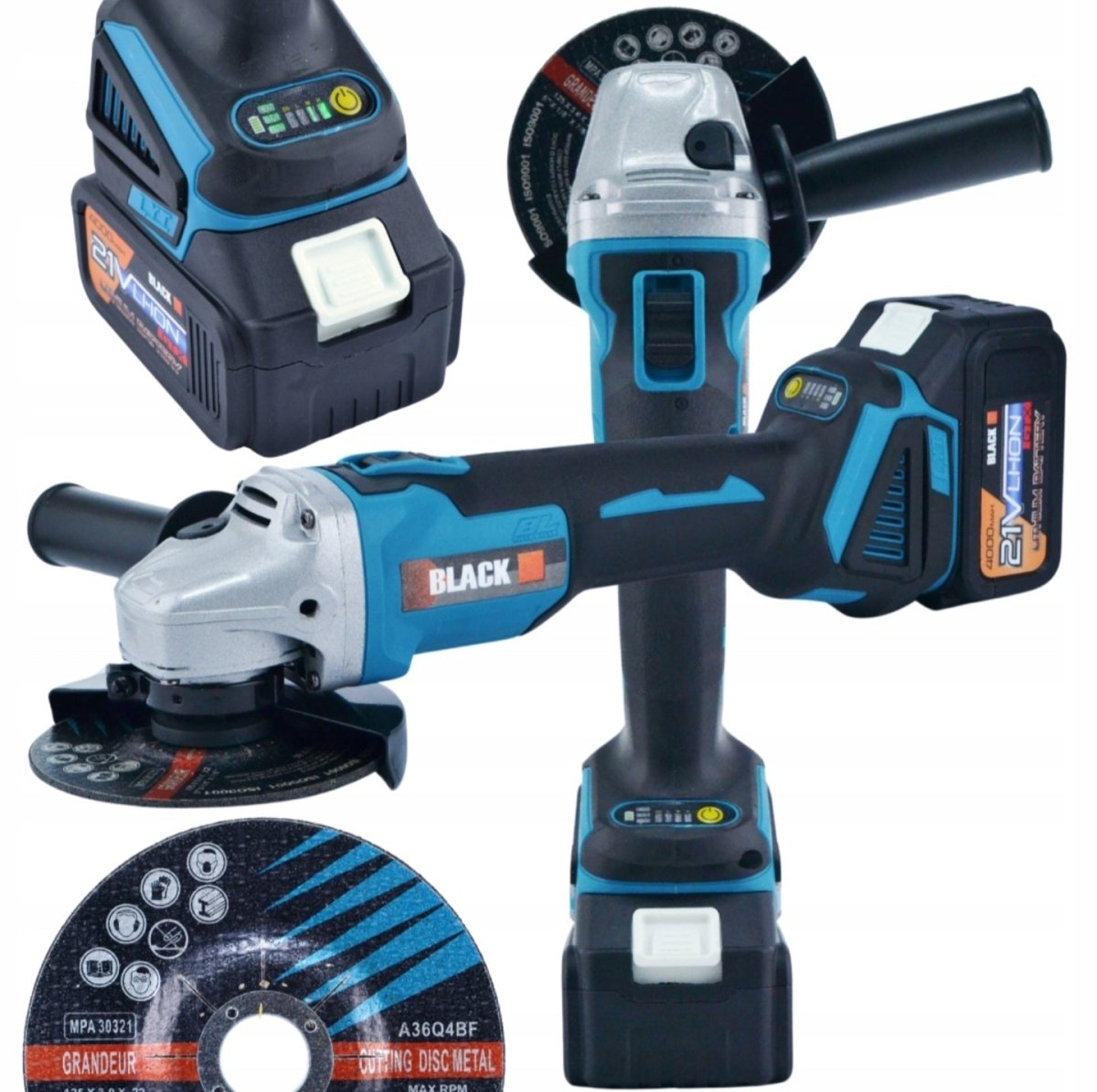 Black 21V juhtmeta 5in1 tööriistakomplekt 4 akuga ja tarvikutega