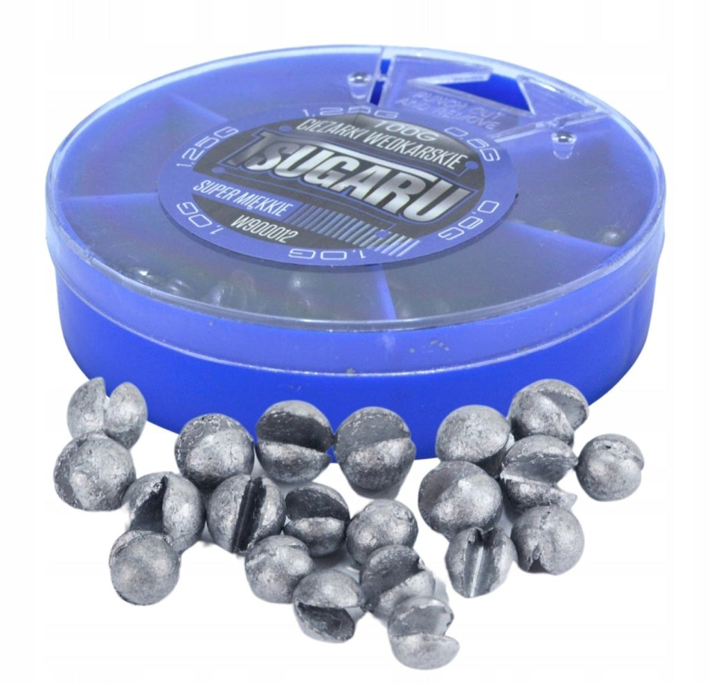 TSUGARU 100g tina raskuste komplekt, 3 suurust, kalastamiseks