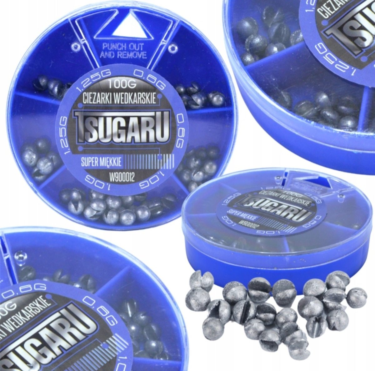 TSUGARU 100g tina raskuste komplekt, 3 suurust, kalastamiseks